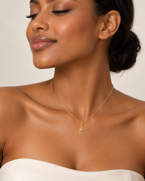 18K Yellow Gold Diamond Music Note Pendant 0.03ct