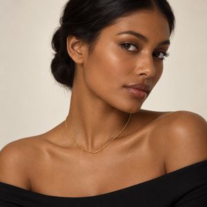 18K Yellow Gold Rolo Chain Necklace