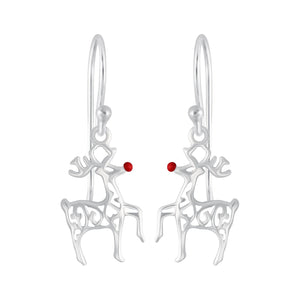 925 Sterling Silver Reindeer Earrings