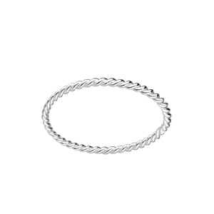 Silver Twisted Ring 925