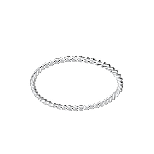 Silver Twisted Ring 925