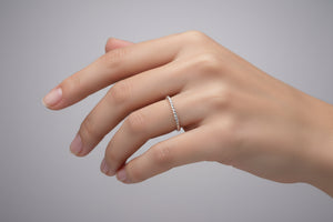 Silver Twisted Ring 925