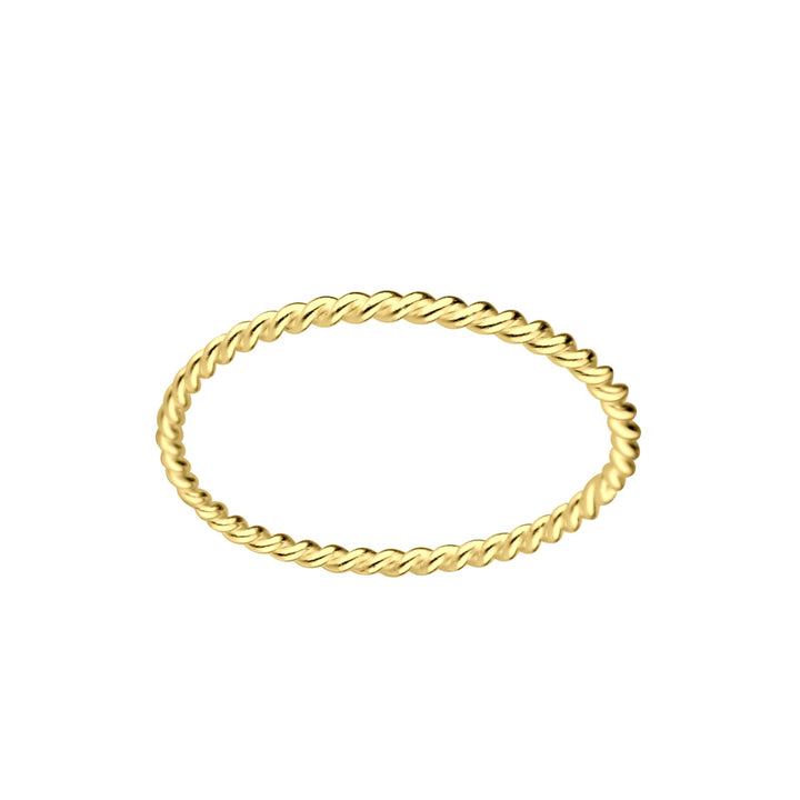 Gold Plated Silver Twisted Ring 925
