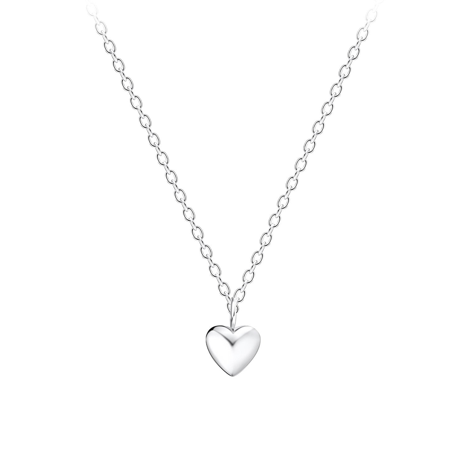Silver Necklace with moving small heart