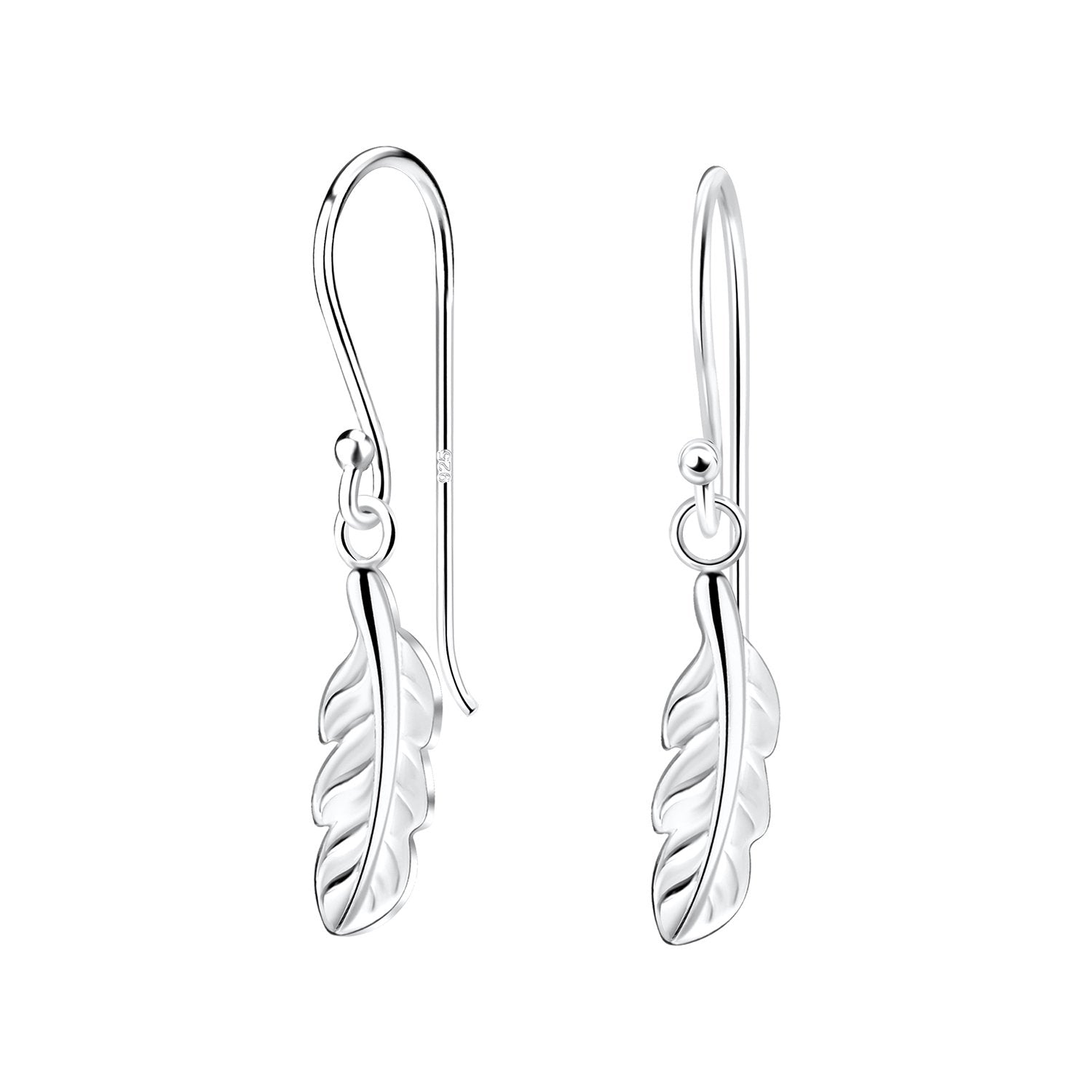 Silver Feather Earrings