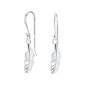 Silver Feather Earrings