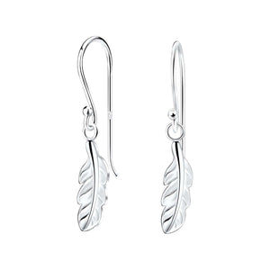 Silver Feather Earrings