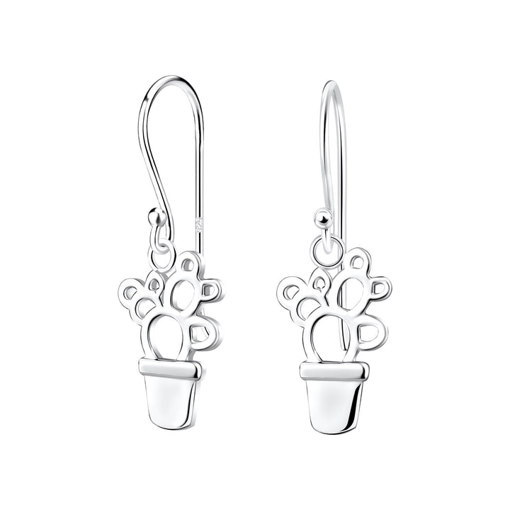 Sterling Silver Cactus Earrings