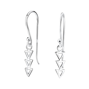 Silver Geometric Earrings 925