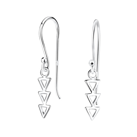 Silver Geometric Earrings 925