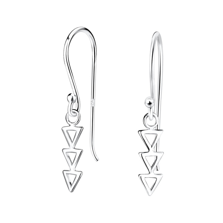 Silver Geometric Earrings 925