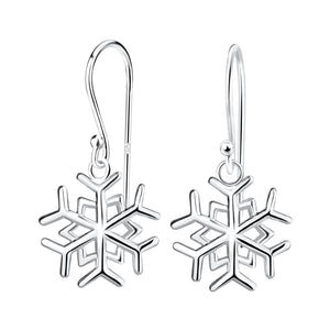 Silver Snowflake Earrings