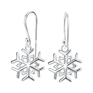 Silver Snowflake Earrings