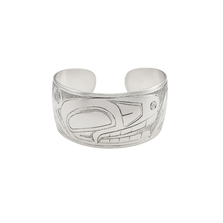 925 Sterling Silver First Nations Inspired Cuff Bangle
