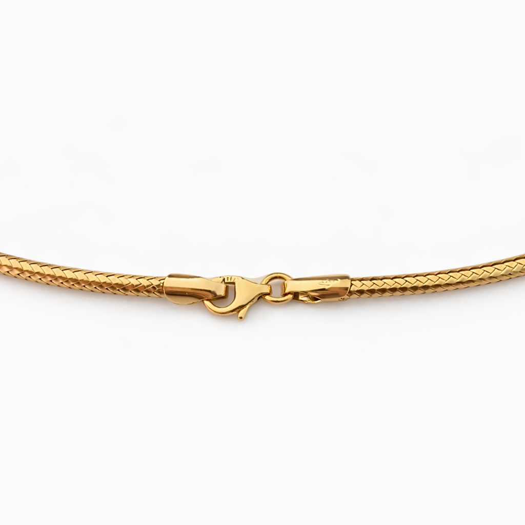 Yellow Gold Round Link Choker style Necklace, 18k, 6.13gr