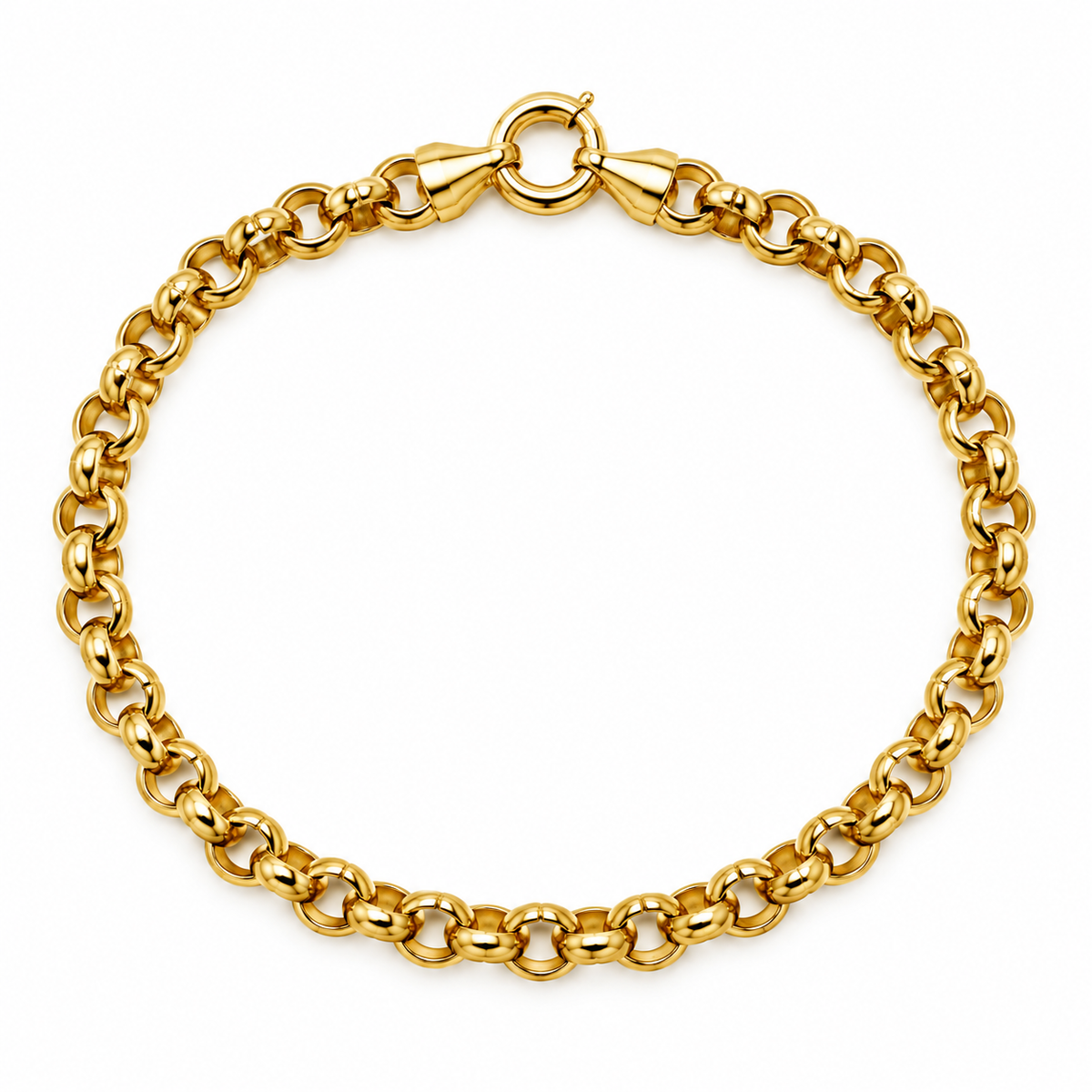 18K Yellow Gold Rolo Chain Bracelet