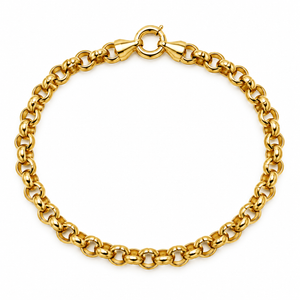 18K Yellow Gold Rolo Chain Bracelet