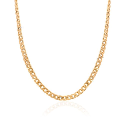 Yellow Gold Curb chain Necklace, 18k, 11gr, 18 Inches
