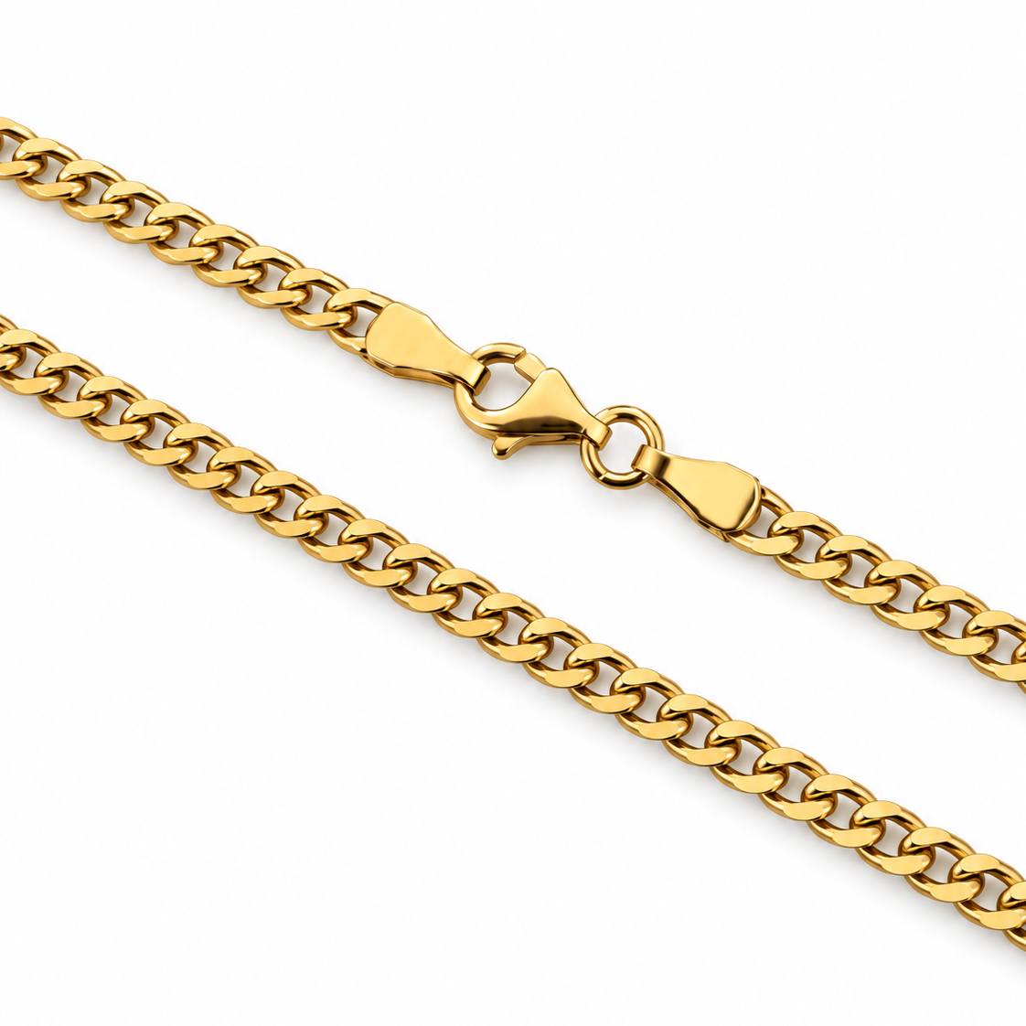 18K Yellow Gold Curb Chain Necklace