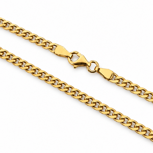 18K Yellow Gold Curb Chain Necklace