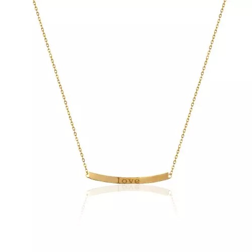 Yellow Gold Love Necklace, 18k, 3.59gr
