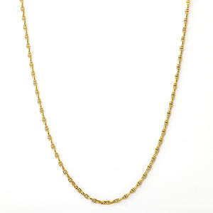 Yellow Gold anchor link Chain 19 Inches, 18k, 4.18gr