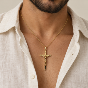 10K Yellow Gold Crucifix Pendant
