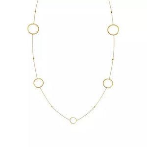 Yellow Gold Long Station Necklace, 18k, 4.54gr