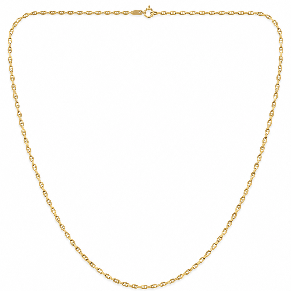 18K Yellow Gold Anchor Chain Necklace