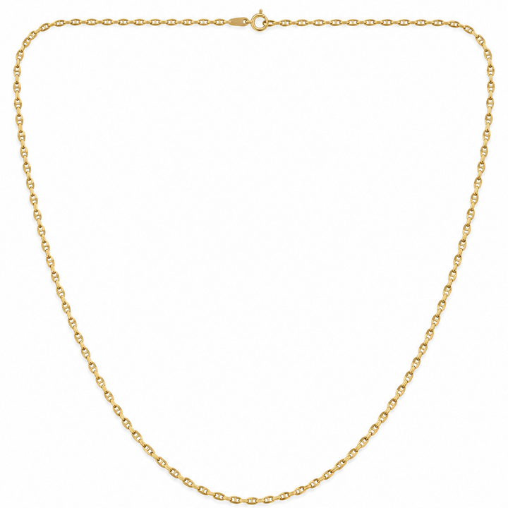 18K Yellow Gold Anchor Chain Necklace