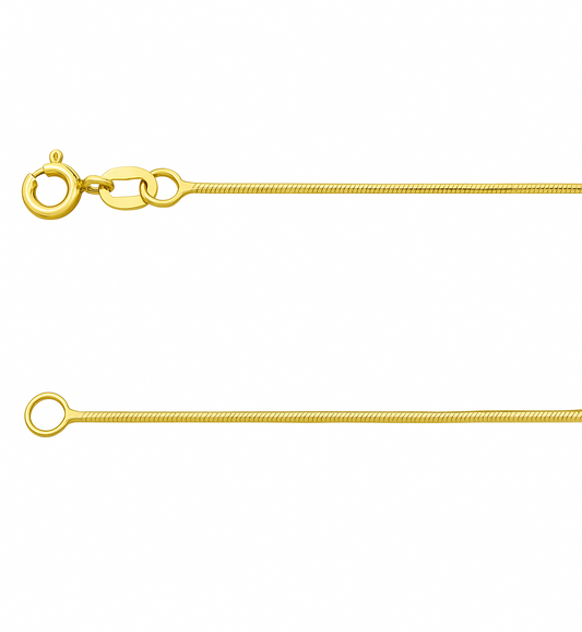 Yellow Gold Snake Chain 15 Inchs, 14k, 2.33gr