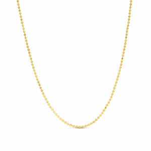 Yellow Gold Diamond Cut Bead Chain, 14k, 20 Inches