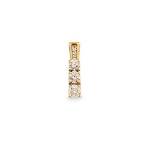 Two Tones Gold Pendant setting with Six Round Forever Diamonds, 14k