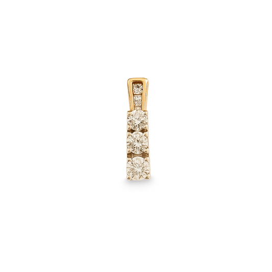 Two Tones Gold Pendant setting with Six Round Forever Diamonds, 14k
