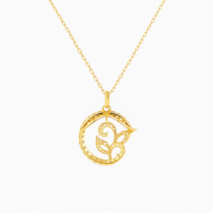 Two Tones Gold Diamond Pendent 14k  setting with Natural Round Diamonds TDW: 0.8ct VS GH