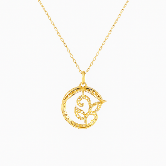 Two Tones Gold Diamond Pendent 14k  setting with Natural Round Diamonds TDW: 0.8ct VS GH