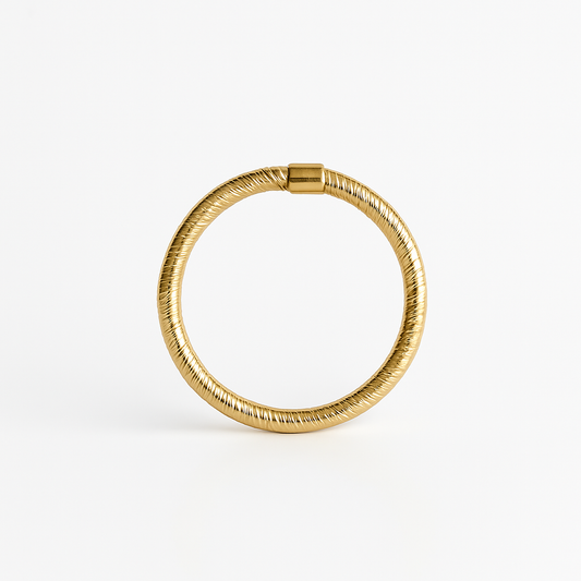 Yellow Gold Textured Gold Band Ring 14k