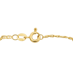 Yellow Gold Pearl Station Bracelet, 14k