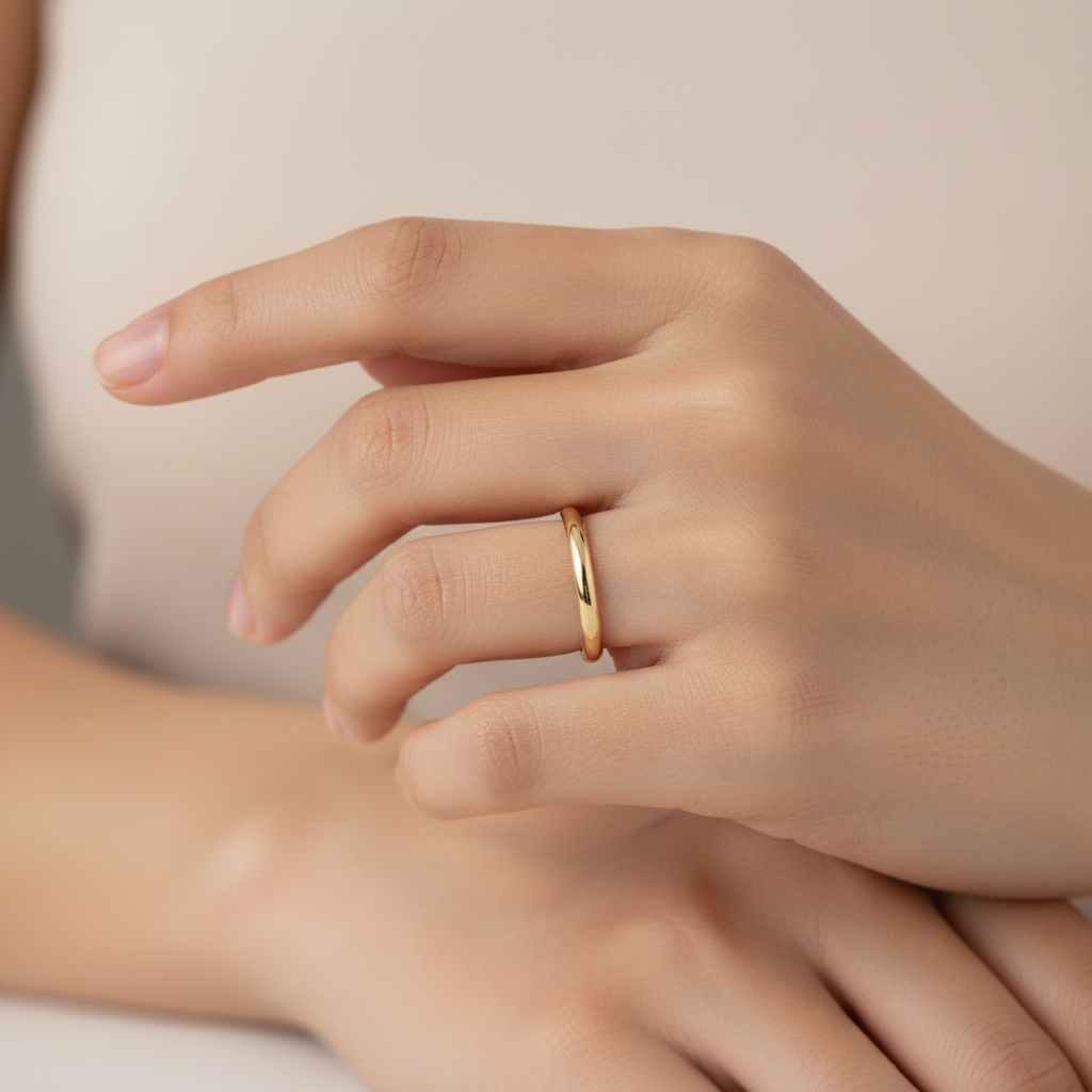 10K Thin Yellow Gold Band 1.8mm