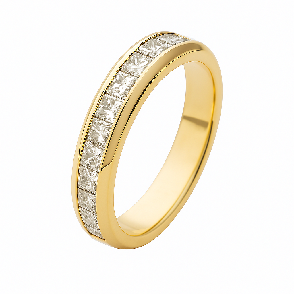 14K Yellow Gold Diamond Band Ring – 0.30ct Diamond TDW G – H VSI