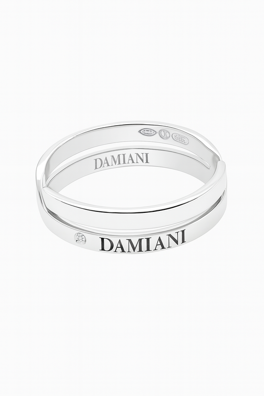 White Gold Separatable Damiani Abbraccio Puzzle Diamond Ring. 18k, TDW:0.02ct - Resale