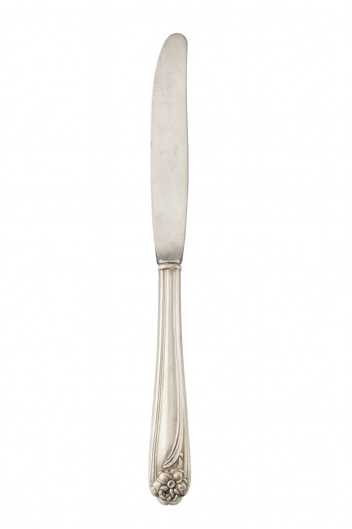 Antique 1847 Rogers Bros “Daffodil” Silver Plate Dinner Knife – 9.5"
