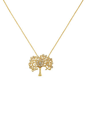 Yellow Gold Tree Of Life Necklace, 18k, 3.13gr