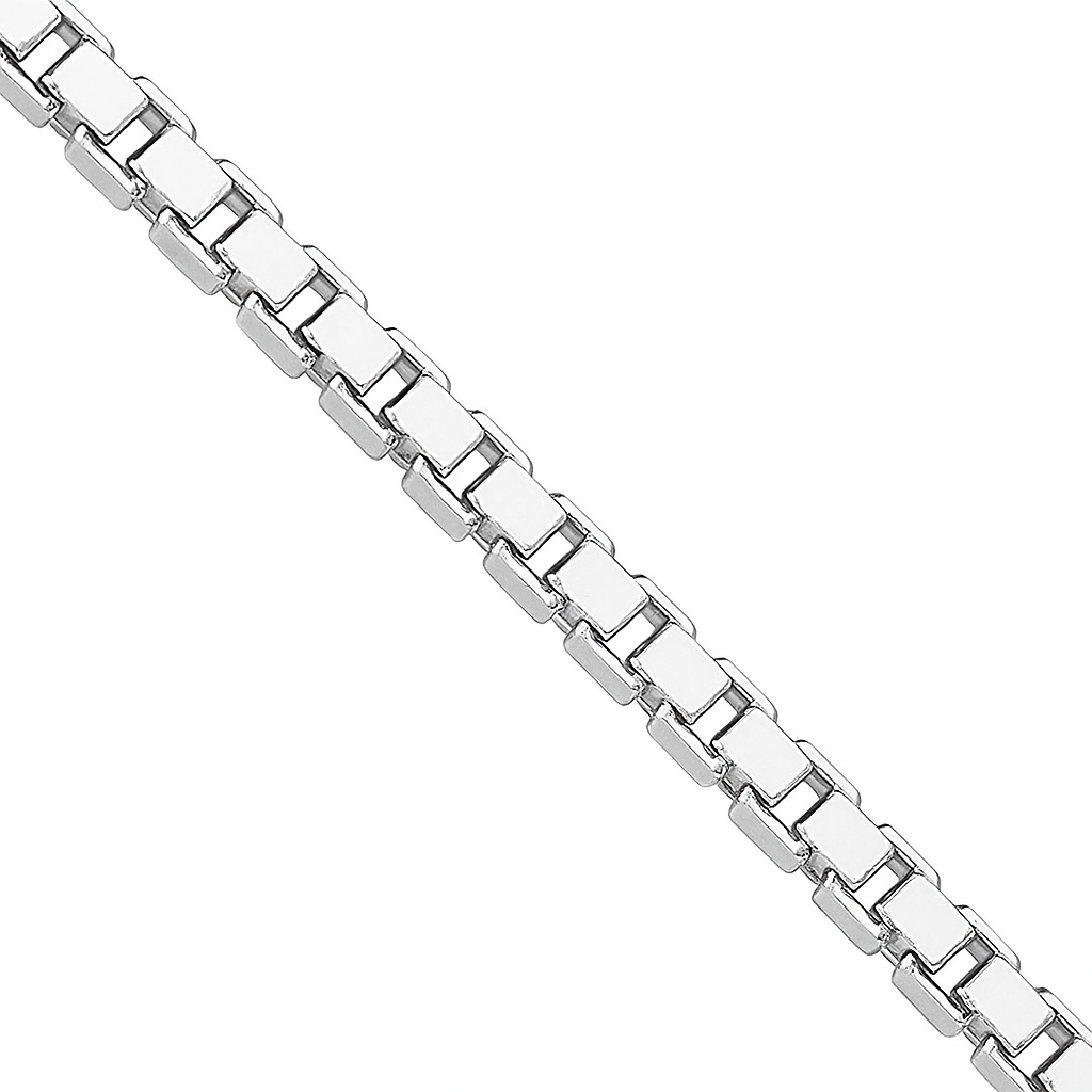 Sterling Silver Box Chain, 32 Inches, 925