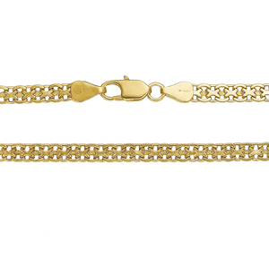 Yellow Gold Woven Flat Link , 18k, 18 Inches , 24.27gr