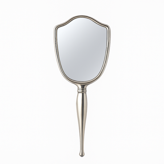 Antique Birks Sterling Silver Hand Held Vanity Mirror