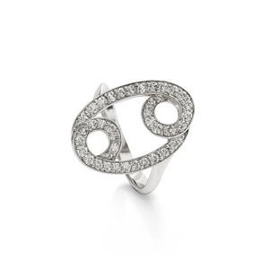 18K White Gold Diamonds Wave Shape Cocktail Ring TDW:0.88ct