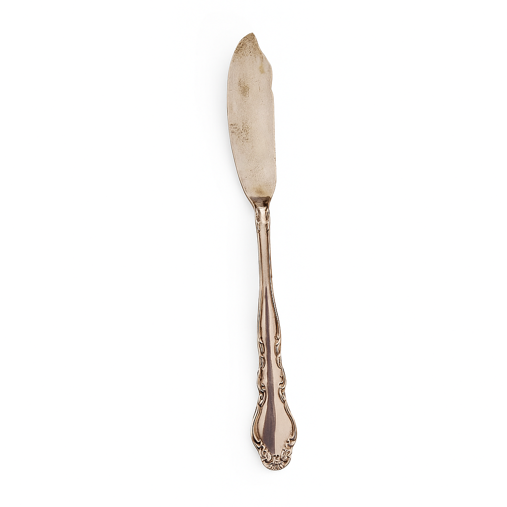 Antique Nobility Silverplate Butter Knife – Floral Handle