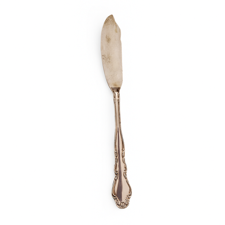 Antique Nobility Silverplate Butter Knife – Floral Handle