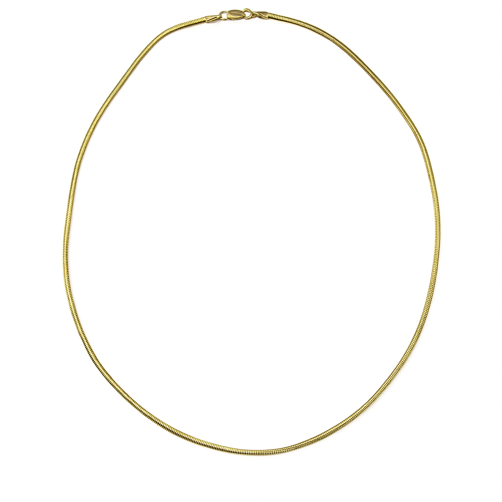 Yellow Gold snake chain, 18k, 17 Inches, 4.6gr